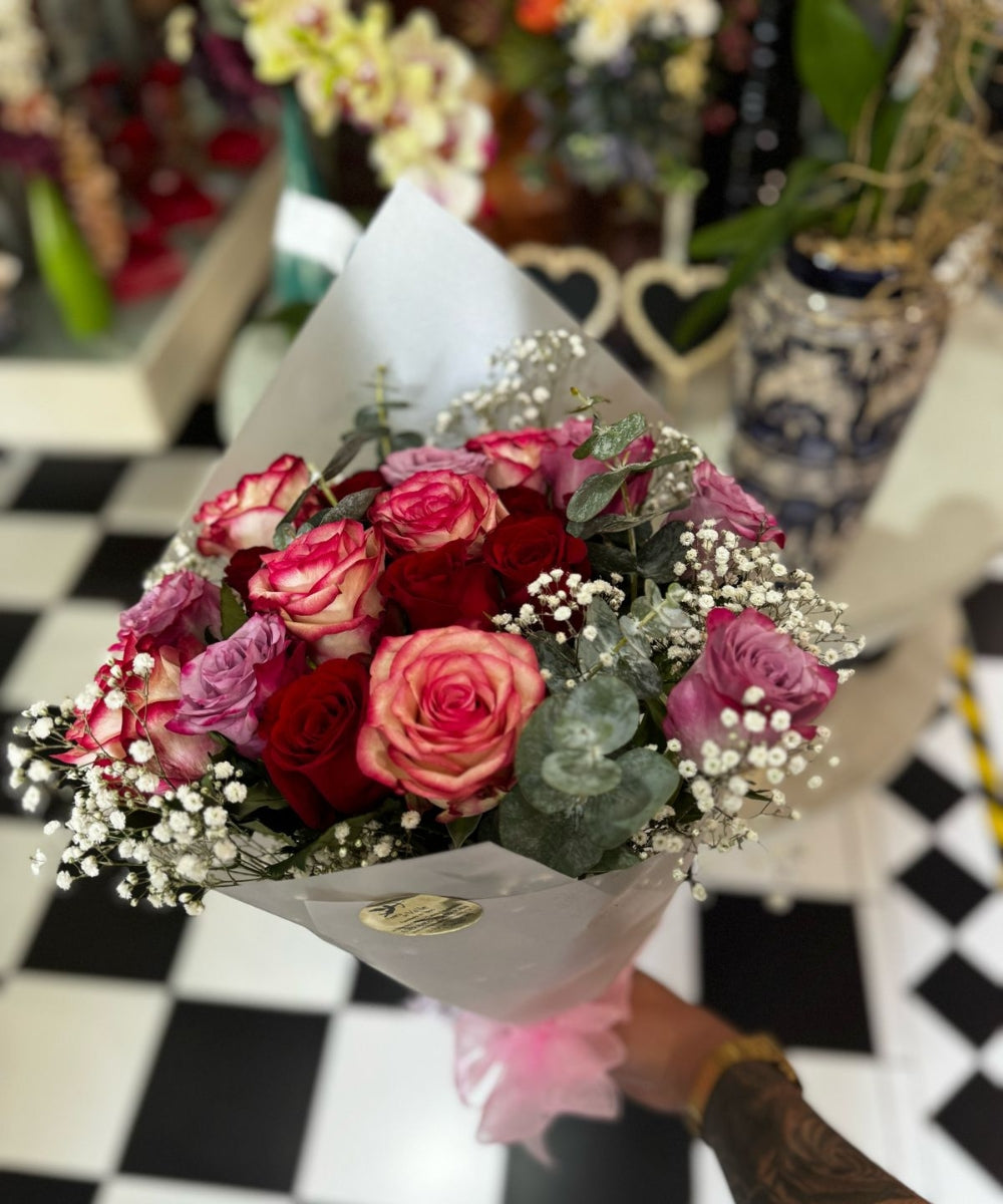 Ramo de 24 Rosas Multicolor