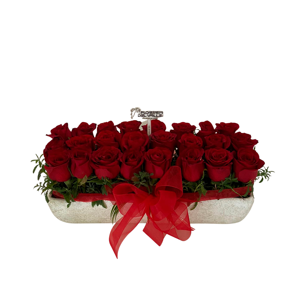 Jardinera con Rosas Rojas