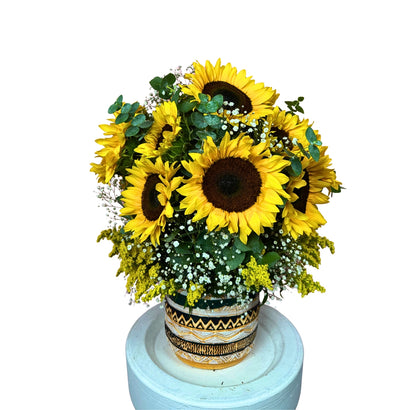 Ceramica con girasoles