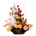 Canasta Maternal con Rosas y Gerberas