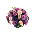 Base cerámica con 32 Rosas Violeta de temporada