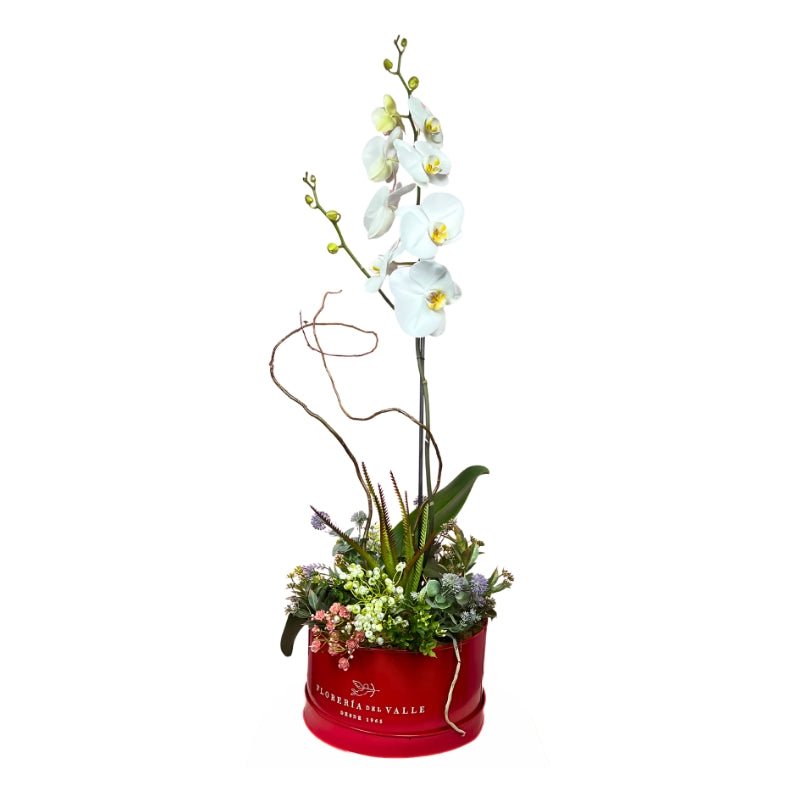 Orquidea base de metal
