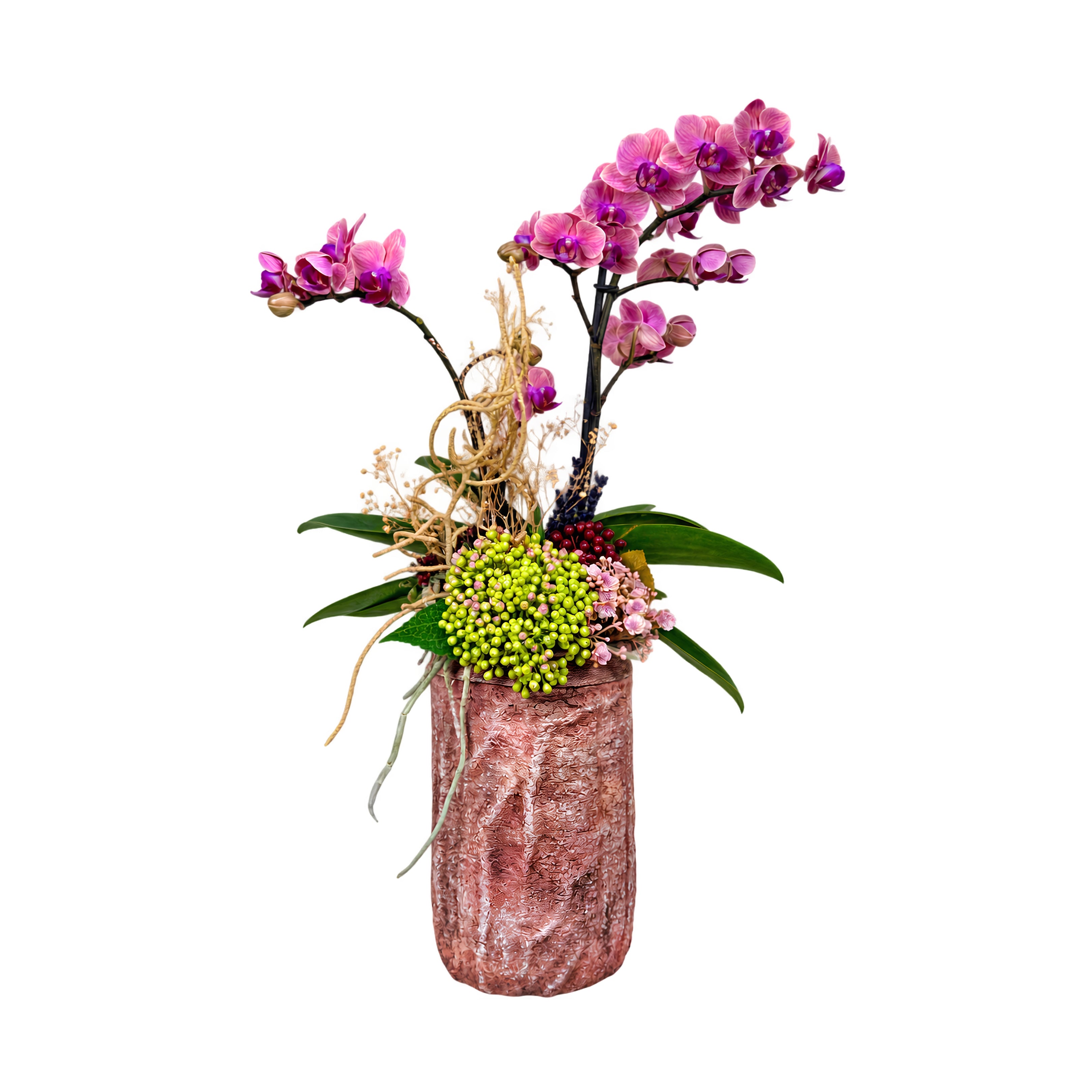 Orquidea cilindro cerámica