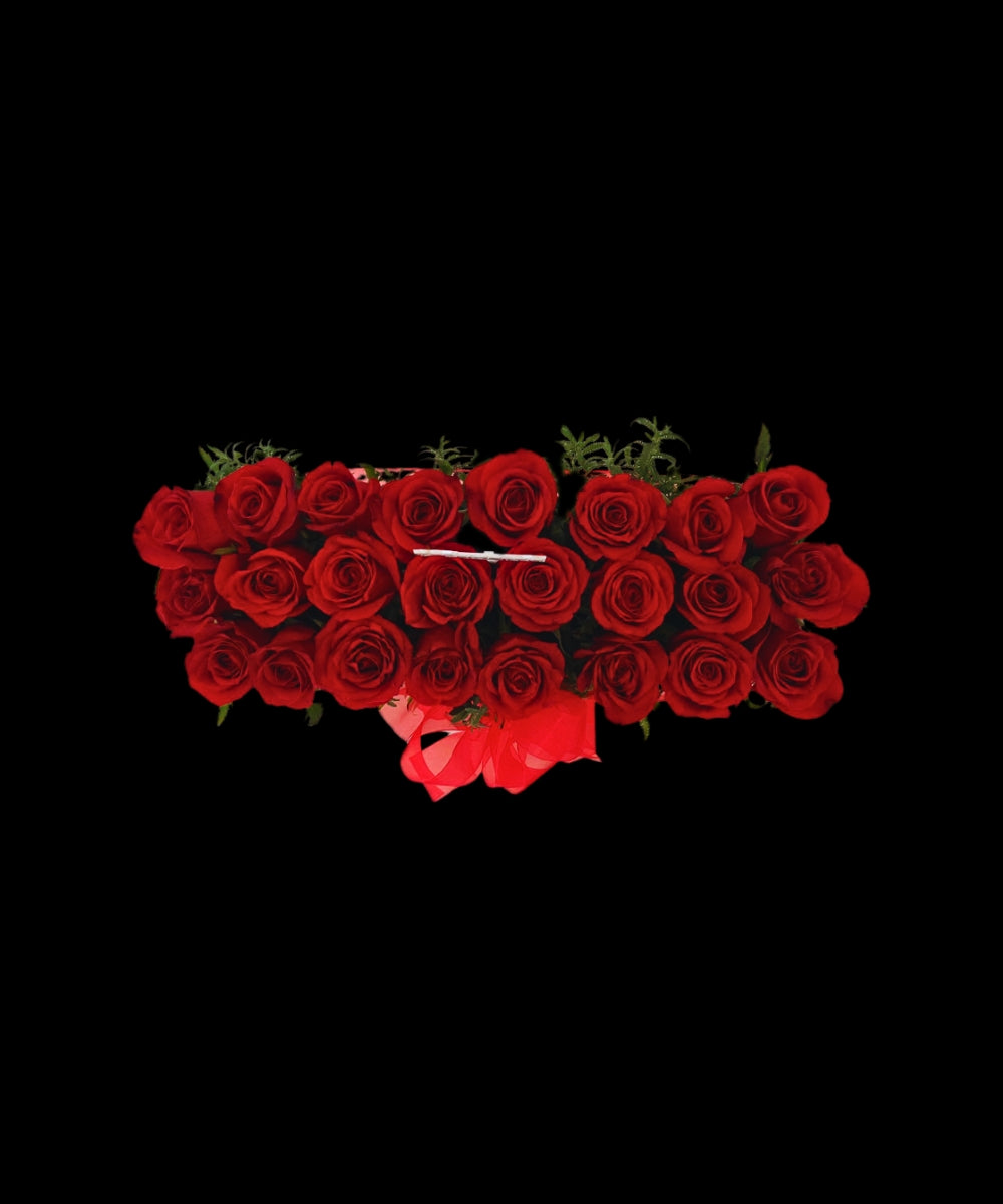 Jardinera con Rosas Rojas