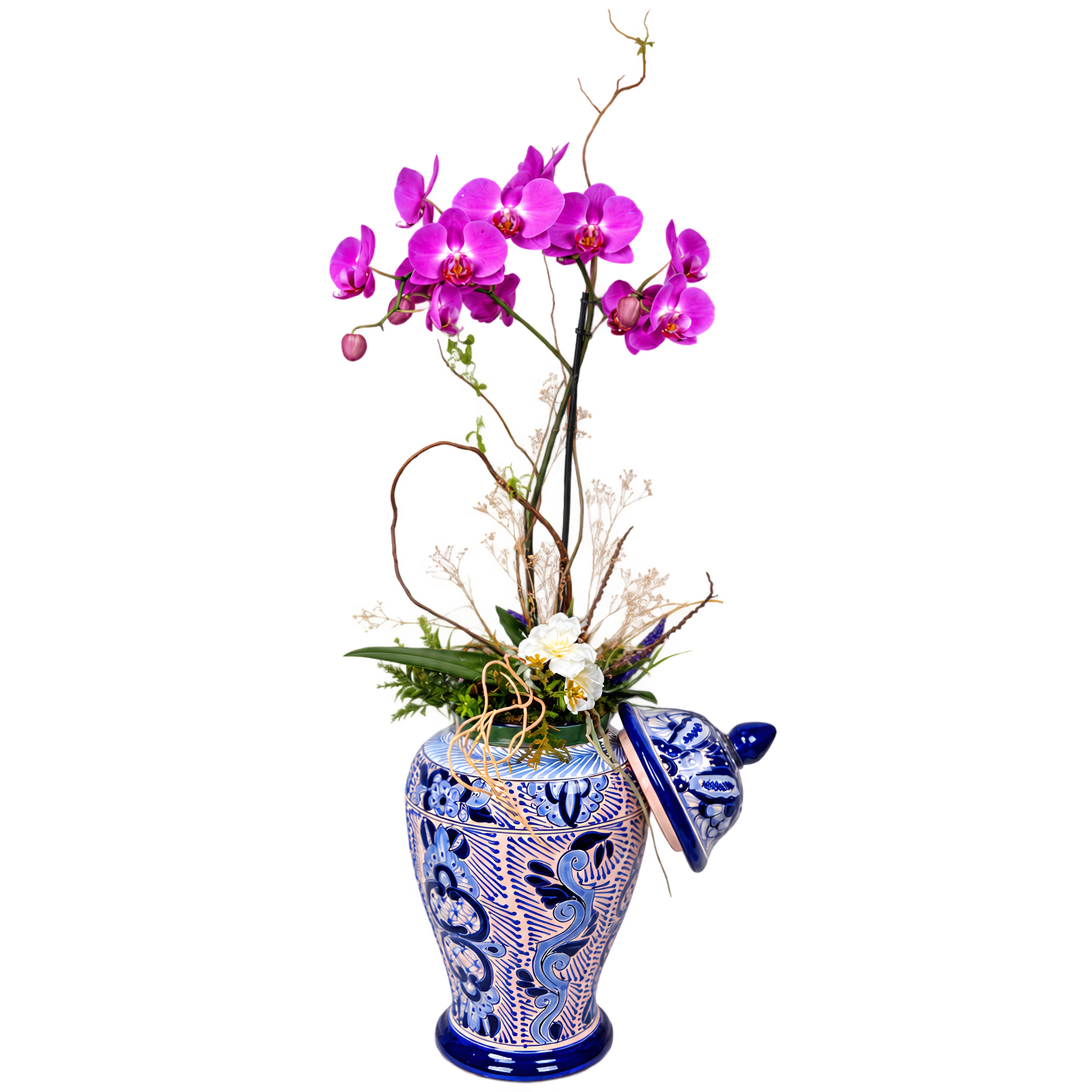 Tibor sirena con orquídea doble