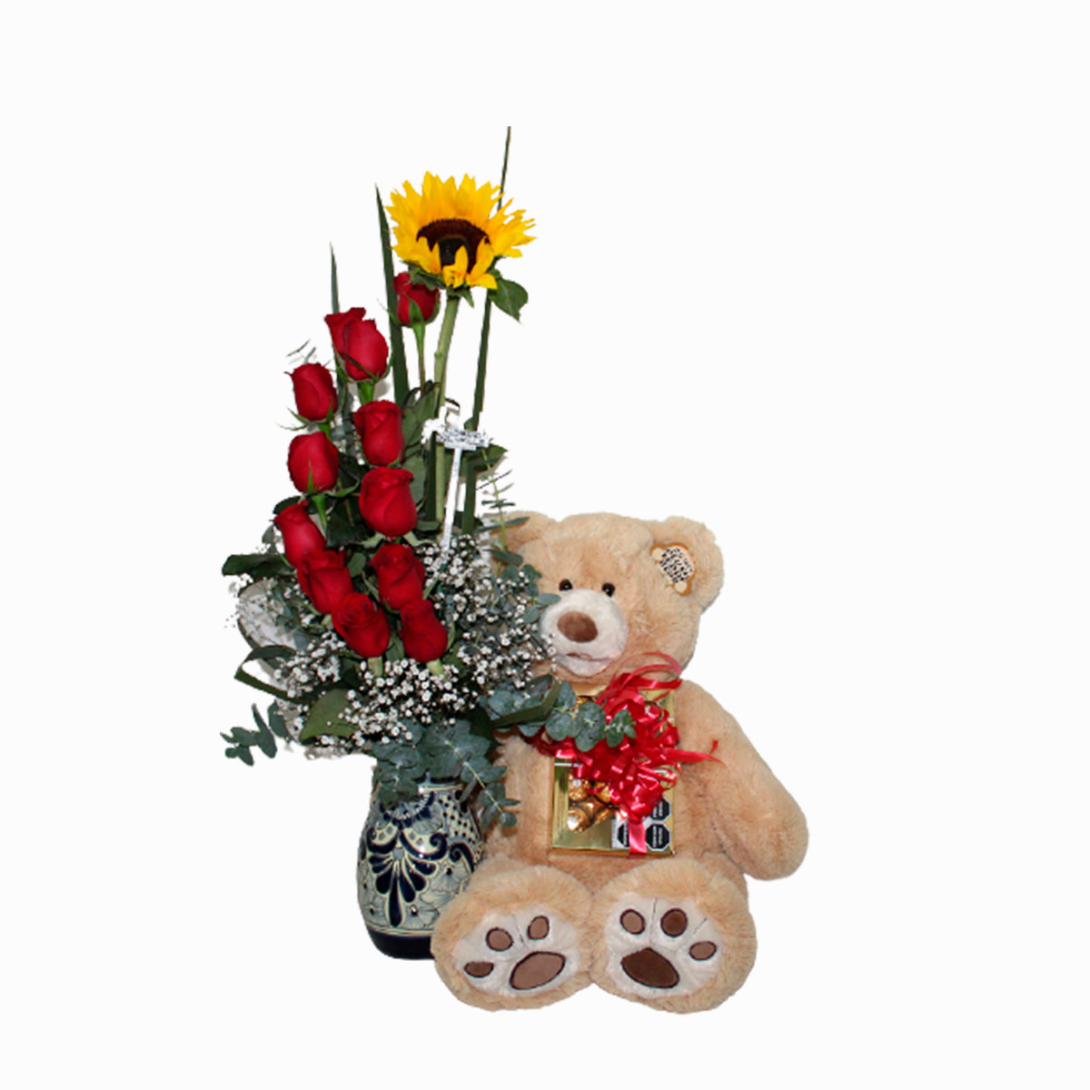 Boliche Talavera con Rosas y Oso