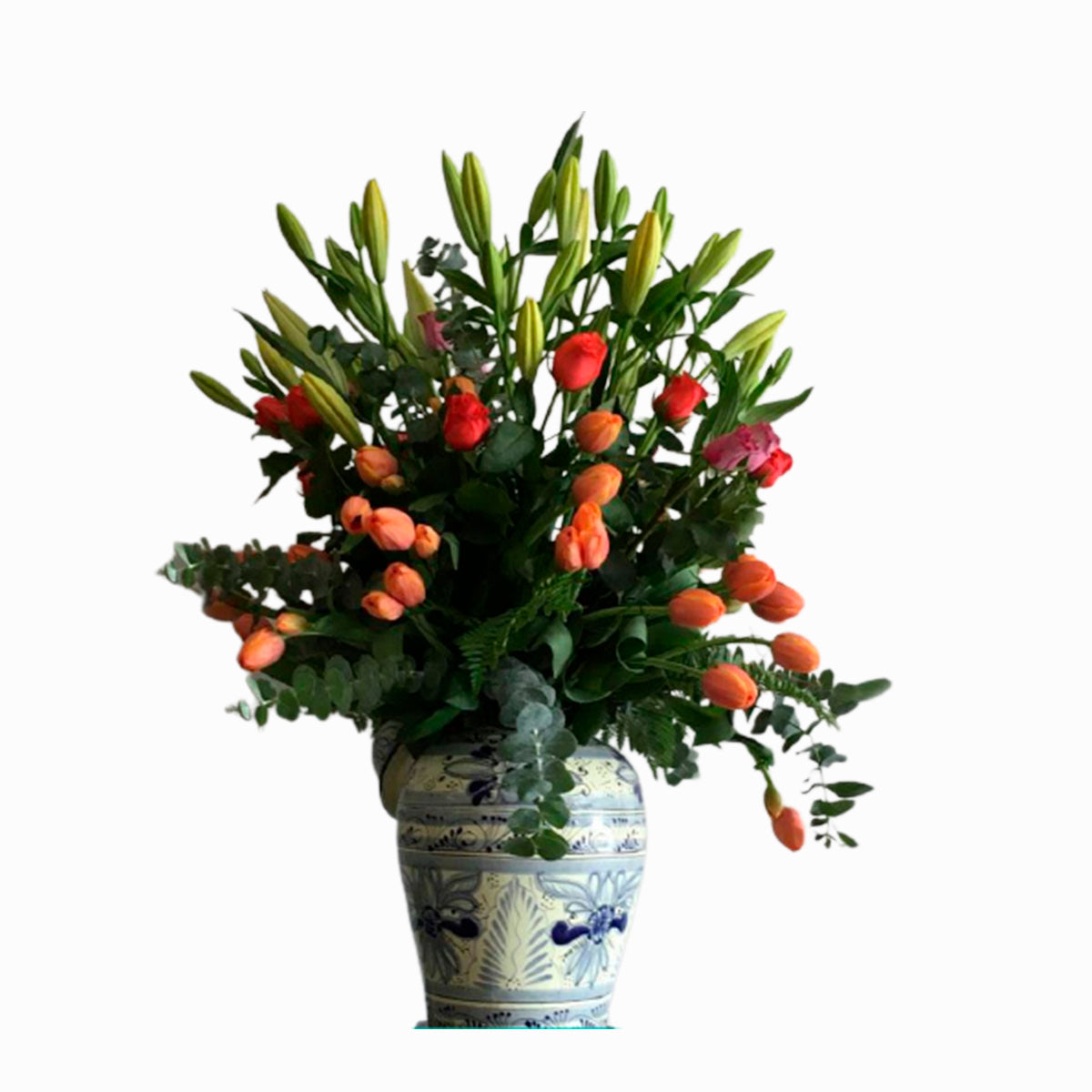 Tibor de Talavera con Tulipanes, Lilis y Rosas