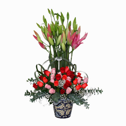 Talavera con Rosas y Lilis de Aroma