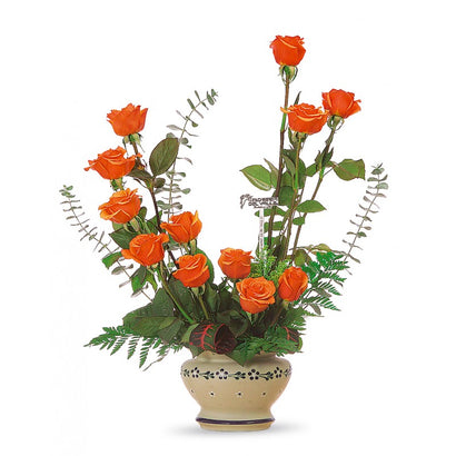 Cerámica Decorada con Rosas