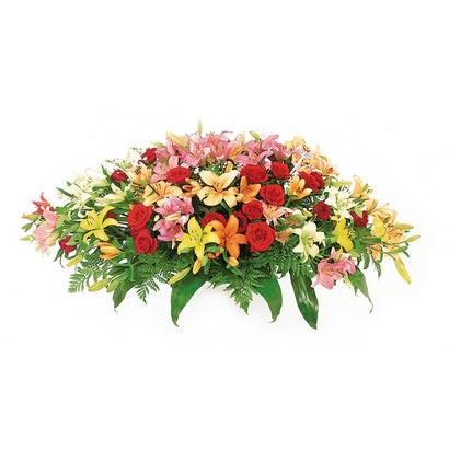 Cubre Féretro con Flores de Colores