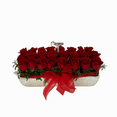 Jardinera con Rosas Rojas