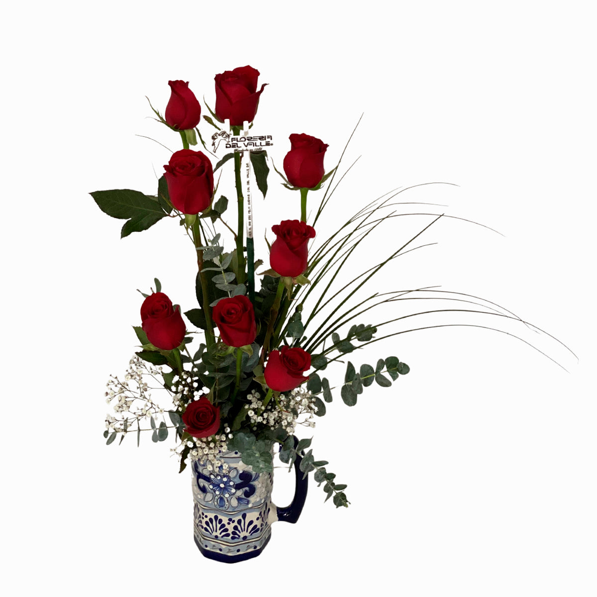 Florero de Talavera con Rosas