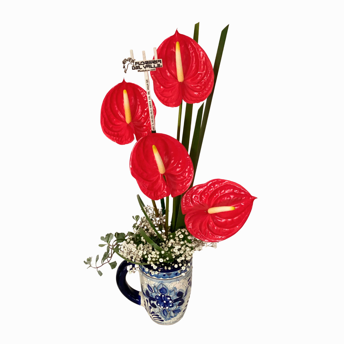 Taza de Talavera con Anturios